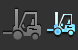 Fork lift truck icon