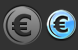Real euro coin icon