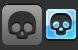 Skull button icon