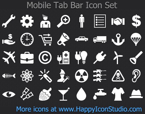 Mobile Tab Bar Icon Set